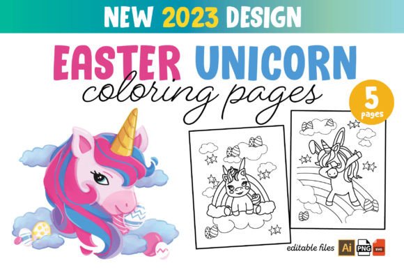 Download Easter Unicorn - Coloring Pages for Kids - Easter Collection