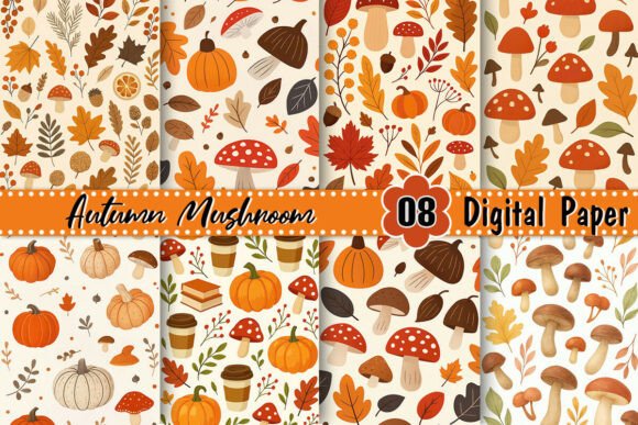 Download Autumn Mushroom Pattern - Mushroom pattern Collection