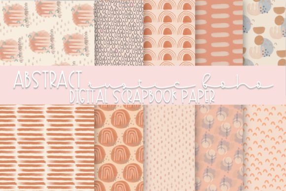 Download Abstract Rustic Boho Digital Paper - Boho digital paper Collection