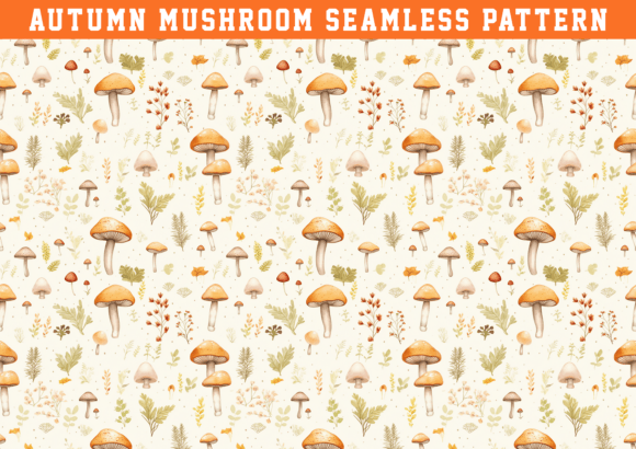 Download Autumn Mushroom Pattern - Mushroom pattern Collection