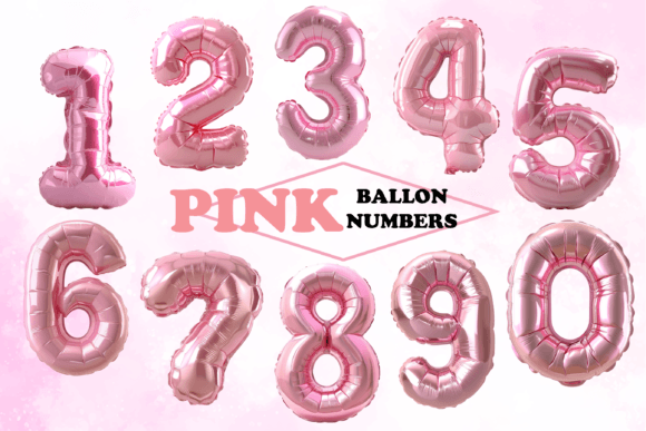 Download Pink Ballon Numbers Birthday Celebration - Number Collection
