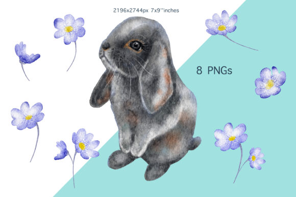 Download Watercolor Cute Easter Bunny Clip Art - Easter Collection