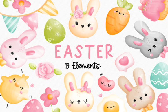 Download Watercolor Easter Bunny Clipart - Easter Collection