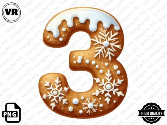 Download Christmas Gingerbread Number Clipart PNG - Number Collection