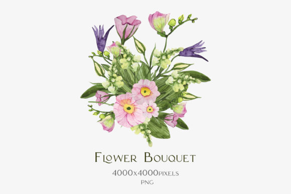 Download Watercolor Bouquet of Spring Flowers - Premium Resources