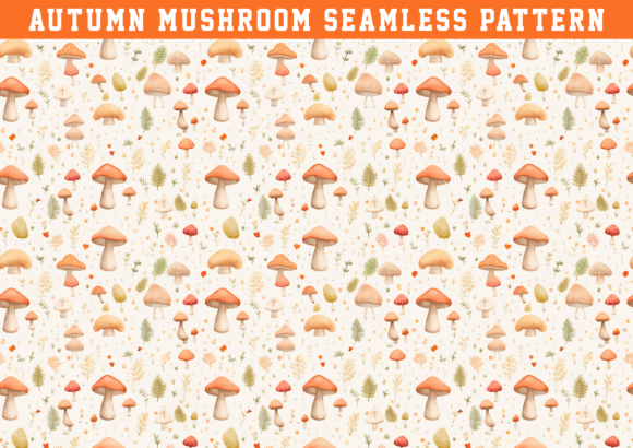 Download Autumn Mushroom Pattern - Mushroom pattern Collection