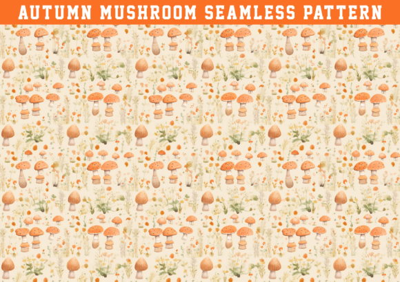 Download Autumn Mushroom Pattern - Mushroom pattern Collection