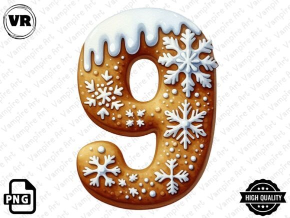 Download Christmas Gingerbread Number Clipart PNG - Number Collection