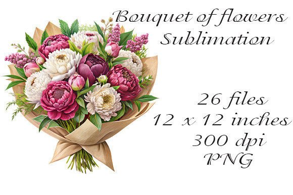 Download Sublimation Watercolor Bouquet of Flower - Watercolor bouquet Collection