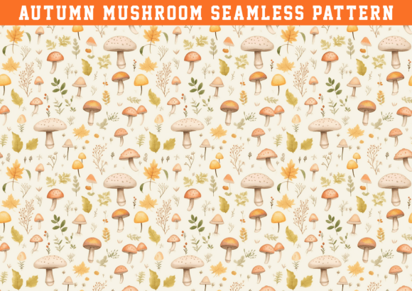 Download Autumn Mushroom Pattern - Premium Resources