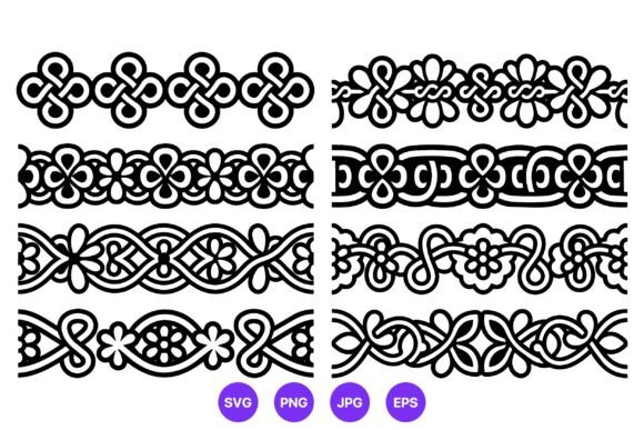 Download Ornamental Floral Border Patterns Vector - Ornamental floral border Collection