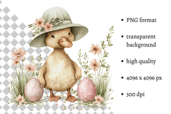 Download Watercolor Easter Duckling Illustration - Easter Collection
