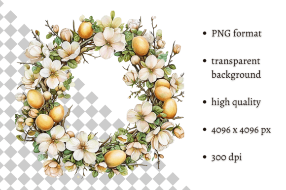 Download Watercolor Easter Wreath Illustration - Easter Collection