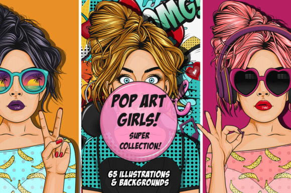 Download Comic Style Pop Art Girls - Style Collection